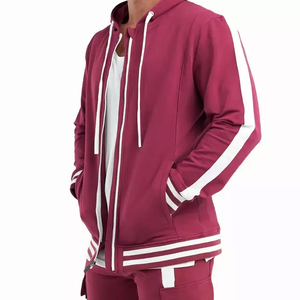Sweat à capuche zippé pour homme en polyester et coton, poids lourd, avec logo personnalisé, confortable, fermeture éclair intégrale, deux poches latérales pour l'hiver - Product Image 2