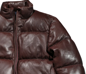 Chaqueta holgada de piel de oveja auténtica marrón para hombre, abrigo de invierno cálido, informal, acolchada, personalizada - Product Image 3