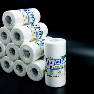 Krclean 200 Sheet Super <b>Absorbent</b> Cotton Cleaning <b>Cloths</b> 20x25 cm White for Kitchen Dishes Tables and Surfaces - Product Image 3