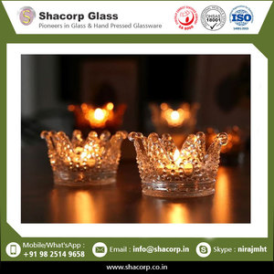 Venta caliente de vidrio votivo T Light Glass Candle Holder Decoración de fabricante indio - Product Image 2