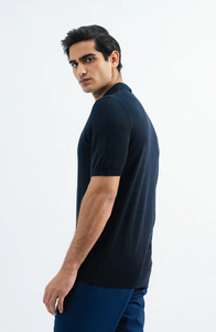 Polo de punto en blanco personalizado para hombre al por mayor, Polo de manga corta informal de punto de algodón, nuevo verano a la moda, color sólido - Product Image 4