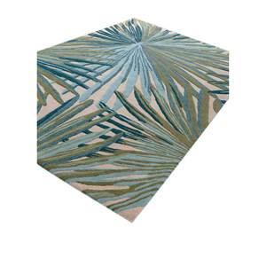 Alfombra Hacienda Ivory de Lana y Viscosa, Hecha a Mano, 10 mm de Grosor, Rectangular, con Patrón Abstracto a Rayas, para Sala de Estar, Pasillo, Modelo TRA-15056 - Product Image 2