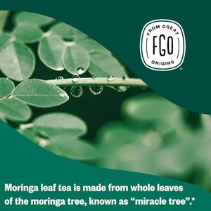 FGO Organic Moringa Mint <b>Tea</b>, 20 Count, Eco-Conscious Herbal <b>Tea</b> Bags, Resealable Bag - Product Image 3
