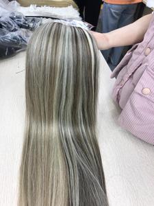 Alta calidad Balayag cutícula alineada Piano Color Remy 100% máquina de trama de piel virgen doble trama dibujada extensiones de cabello liso - Product Image 5