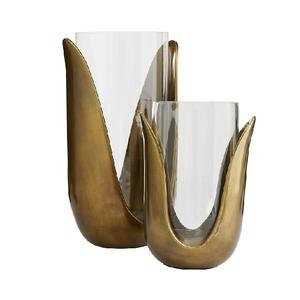 Vajilla portavelas hecho a mano Metal y vidrio hecho a mano T luz vela linterna con votivo de vidrio para decoración de centro de mesa - Product Image 2