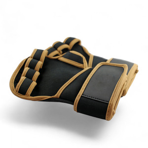 Guantes de cuero ventilados para levantamiento de pesas para gimnasio, guantes de ejercicio Unisex de alta calidad para prensas de banco - Product Image 5