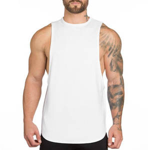 Wholesale Price Custom Made No <b>Stringer</b> Solid Muscle <b>Vest</b> Undershirt 100% Cotton Breathable Fabric Men Tank Top - Product Image 5