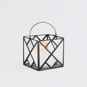 Linterna de extremo decorativo de hierro metálico, linterna de portavelas de iglesia de cristal de diseño moderno de lujo para Decoración - Product Image 4