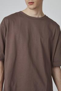 Custom Wholesale <b>Men's</b> Streetwear 100% Cotton Oversized Custom GSM T-<b>Shirt</b> Premium Quality Sewn Blank Design <b>Brown</b> - Product Image 3