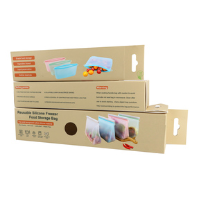 Sacs de congélation réutilisables en silicone à fermeture éclair, personnalisables avec logo, étanches, pour aliments, grand format - Product Image 6