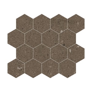 YourSpaceYourStyle Mushroom Hexagone73mm Mosaicos Vidrio Cerámica Porcelana para Interior Moderno Exterior Pared Baño 260x300mm - Product Image 1