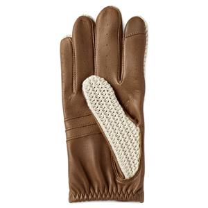 Gants de conduite unisexe en cuir véritable Gants d'équitation en peau d'agneau avec dos en crochet pour hommes et femmes - Product Image 3