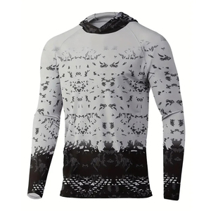 Veste à capuche en soie glacée UPF 50 chemise séchage rapide Anti-UV respirant pêche vêtements de sport Protection solaire OEM sublimation imprimée - Product Image 2