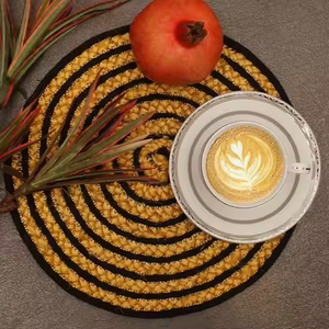 Eco-Friendly Jute Placemat Wholesale Custom Logo Square Dining Table Embroidered Jute Woven Placemats Available at Cheap Prices - Product Image 2