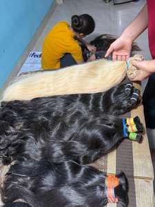 Extensiones de cabello Remy liso Natural sin procesar Temple Raw Virgin Indian Water Wave Deep Wave Paquete de cabello humano de alto grado - Product Image 5