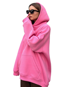 100% nouveaux sweats à capuche en coton pour femme pull à épaules tombantes avec séchage rapide et respirant caractéristique Streetstyle décontracté pour l'hiver - Product Image 5