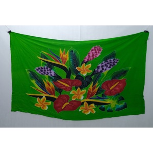 Sarongs hawaïens peints à la main en rayonne de qualité supérieure, paréo, vente en gros personnalisée, vêtements de plage, couverture, îles du Pacifique, HPBU049-07-200 - Product Image 1