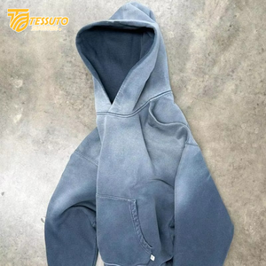 Calidad de fábrica logotipo personalizado impresión con capucha peso pesado 100% algodón lavado ácido diseño invierno hombres sudaderas con capucha de punto - Product Image 6