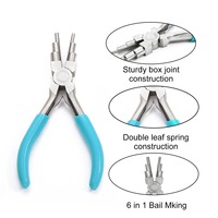 Kit de pinces professionnelles en acier inoxydable pour la fabrication de bijoux - Pinces à bec effilé, à maillons, à coupe-fil - Pour la réparation de bijoux et le gainage de fils