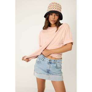 T-shirt basique ample et décontracté en viscose/polyester - Product Image 1