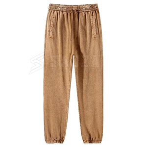 Venta al por mayor ropa deportiva peso ligero lavado ácido Joggers Uso de invierno a prueba de viento hombres lavado ácido Joggers para la venta en línea - Product Image 6