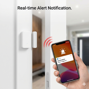 Capteur de porte et de fenêtre sans fil 433 MHz, interrupteur à contact magnétique, détecteur d'ouverture et de fermeture pour système d'alarme de sécurité domestique - Product Image 3