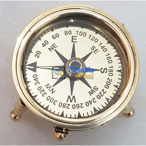 Brújula DE CARA abierta pulida de latón al por mayor Brújula de bolsillo magnética grabable para encontrar dirección al aire libre Camping senderismo - Product Image 3