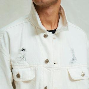 <b>Mens</b> Stretchable Denim <b>Jacket</b> OEM Manufacturing Cotton Fabric Casual Outerwear Winter Windproof <b>for</b> Streetwear - Product Image 4