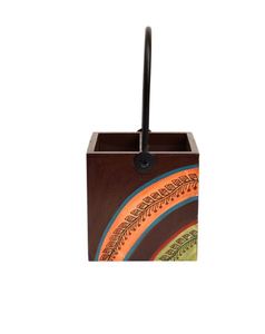 Best Cutlery Stand with Floral Patterns Handcrafted in Wood with Metal Handle for Kitchen Accessories Items - Product Image 6