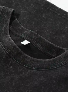 OEM Custom 100% Cotton Oversized <b>Short</b> <b>Sleeve</b> Loose Street Unisex <b>Top</b> for Men and Women Acid Wash T Shirt - Product Image 3