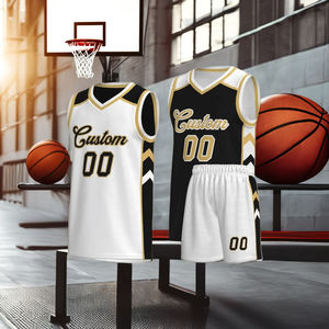 Conjunto de Uniforme de Baloncesto Reversible de Doble Cara, Transpirable, con Apliques y Estampado por Sublimación, 100% Poliéster, Uniforme de Equipo de Alto Rendimiento - Product Image 3