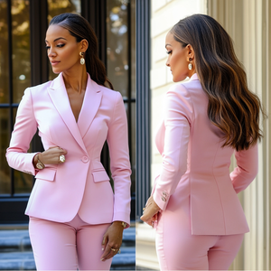 Conjunto de Traje para Mujer, Blazer Elegante con Pantalones a Juego, Ropa Formal de Oficina, Vestimenta Profesional para Reuniones Ejecutivas - Product Image 3