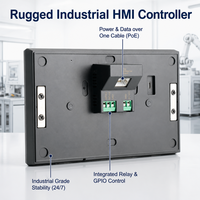 Panel PC Industrial Android de 7 Pulgadas con PoE, Relé y RS485, Controlador de Montaje Empotrado en Pared para Automatización Industrial