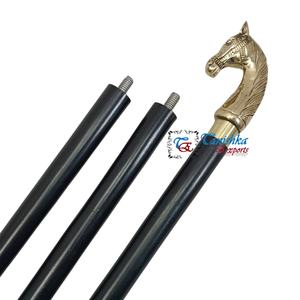 Bastón de Madera Ajustable de 3 Secciones con Mango de Cabeza de Caballo Pulido en Latón, Estilo Art Deco Negro de Alta Calidad, para Personas Mayores, Precio al por Mayor - Product Image 5
