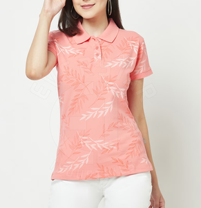 Polos estampados para mujer, camisetas polo de alta calidad para mujer, precios al por mayor del fabricante pakistaní - Product Image 2