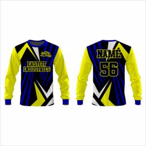 Camisetas de Manga Larga Casuales para Hombre, Primavera, Alta Calidad, Corte Ajustado, Logotipo Personalizado, Estampado, Patchwork, Tinte Liso, Transpirable - Product Image 1