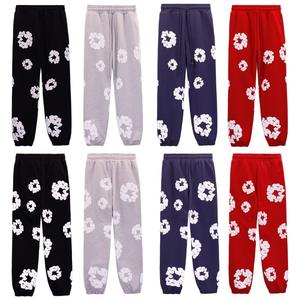 Conjunto de pareja transfronteriza de primavera y otoño, chándal de lana de ajuste holgado, sudadera, pantalones largos, conjunto de Sudadera con capucha estampado de estilo americano - Product Image 3