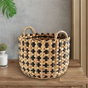 Handwoven Karlata Round Water Hyacinth Basket for Clothing Storage - 2025 Wholesale by Tienphong - Product Image 1