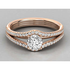 Bague solitaire en or 14 carats pour femmes avec diamant de laboratoire - Product Image 5