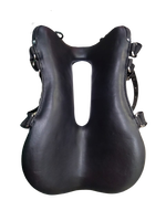 SELLE DE CHEVAL EN CUIR DE VACHE LÉGER ENDURANCE NOIR/SELLE DE CHEVAL EN CUIR PODIUM ENDURANCE SUR ARBRE EN FIBRE DE VERRE