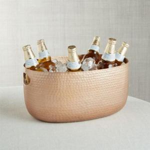 Top rated copper ice bucket with antique finished and double wall insulation for enhanced durability and cooling - Product Image 1