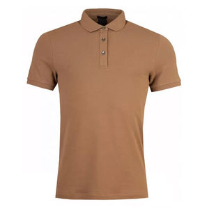 Chemise pour homme 100% coton, tricotée unie, logo personnalisé, style golf, taille américaine - Product Image 1
