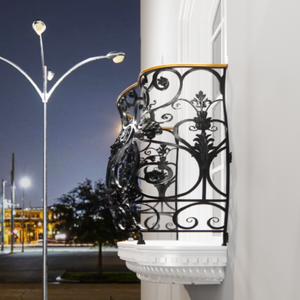 Transforme su espacio con diseños artísticos de balcón Barandillas de hierro forjado hechas a mano que elevan cada vista - Product Image 2