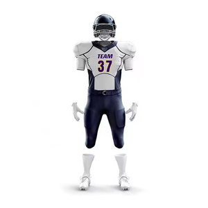 Uniforme de football américain de vêtements de sport confortables et légers uniforme de couleur verte violette de sublimation personnalisée 2024 - Product Image 5