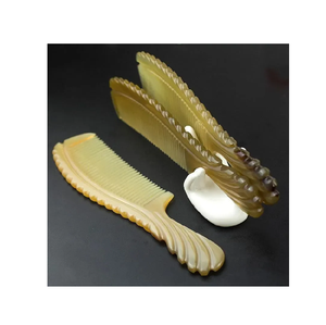 หวีเขาวัวควายธรรมชาติกระเป๋าป้องกันไฟฟ้าสถิตย์คลาสสิกสำหรับวัยกลางคนเป็นมิตรกับสิ่งแวดล้อมและขัดเงา - Product Image 2