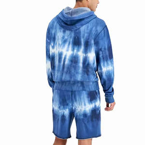 Ensemble de shorts décontractés pour hommes en coton 100% avec capuche, ensemble athlétique élégant avec sweat-shirt et shorts, adapté à la remise en forme et à l'usage en extérieur - Product Image 4