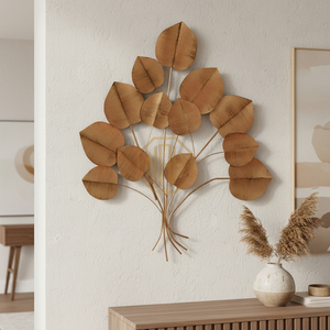 Venta al por mayor moderno de lujo diseño real grabado de metal arte de la pared decoración de hierro de primera calidad sala de estar decoración colgante - Product Image 3