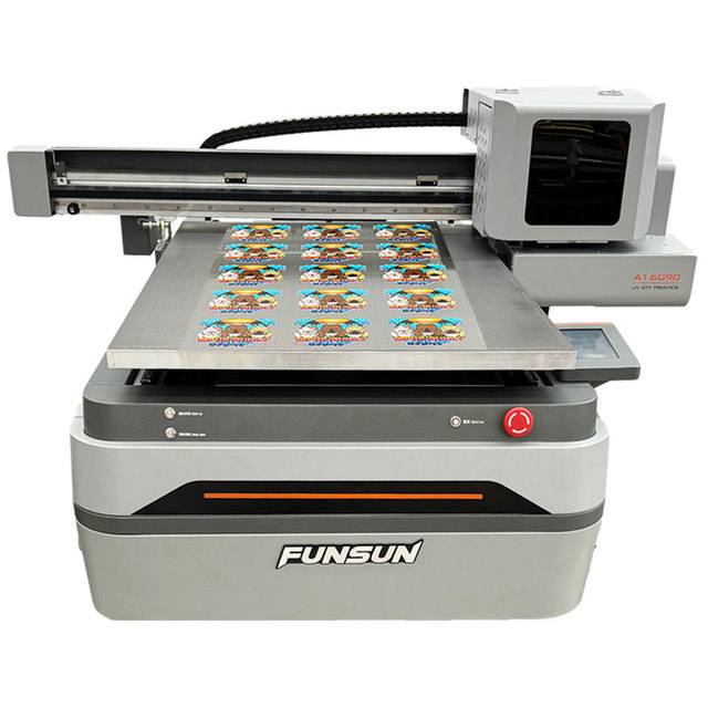 FUNSUN Best Price A1 UV  Printer with Software for Printing Bottle Pen Phone case Wood Plastic 9060 A1uv Flatbed Printer