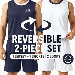 Conjunto de Uniforme de Baloncesto Reversible y Transpirable Personalizado para Hombre, 100% Poliéster, Talla Adulto - Product Image 2