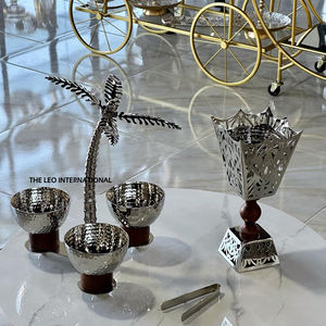 Juego de 3 cuencos de diseño con forma de hoja de Metal de aluminio japonés, Color dorado, hogar, Hotel, restaurante, vajilla, accesorios, cuenco - Product Image 3